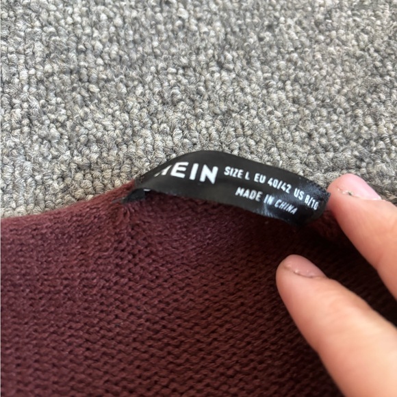 Women's Burgundy Sweater - Picture 3 of 3